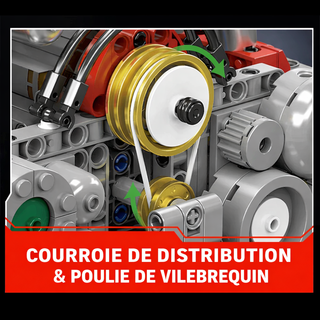 Flat-6 Porsche Motorisé | 608 pcs