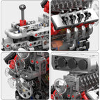 V8 7.2L HEMI Dodge Charger & Boite de vitesse Motorisé | 854 pcs
