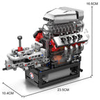 V8 7.2L HEMI Dodge Charger & Boite de vitesse Motorisé | 854 pcs