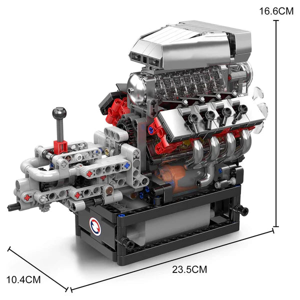 V8 7.2L HEMI Dodge Charger & Boite de vitesse Motorisé | 854 pcs