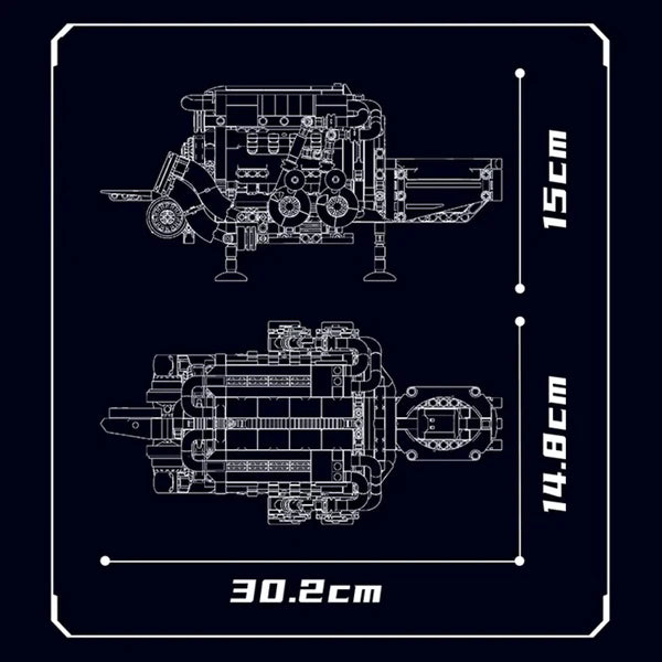 W16 Bugatti Motorisé | 951 pcs