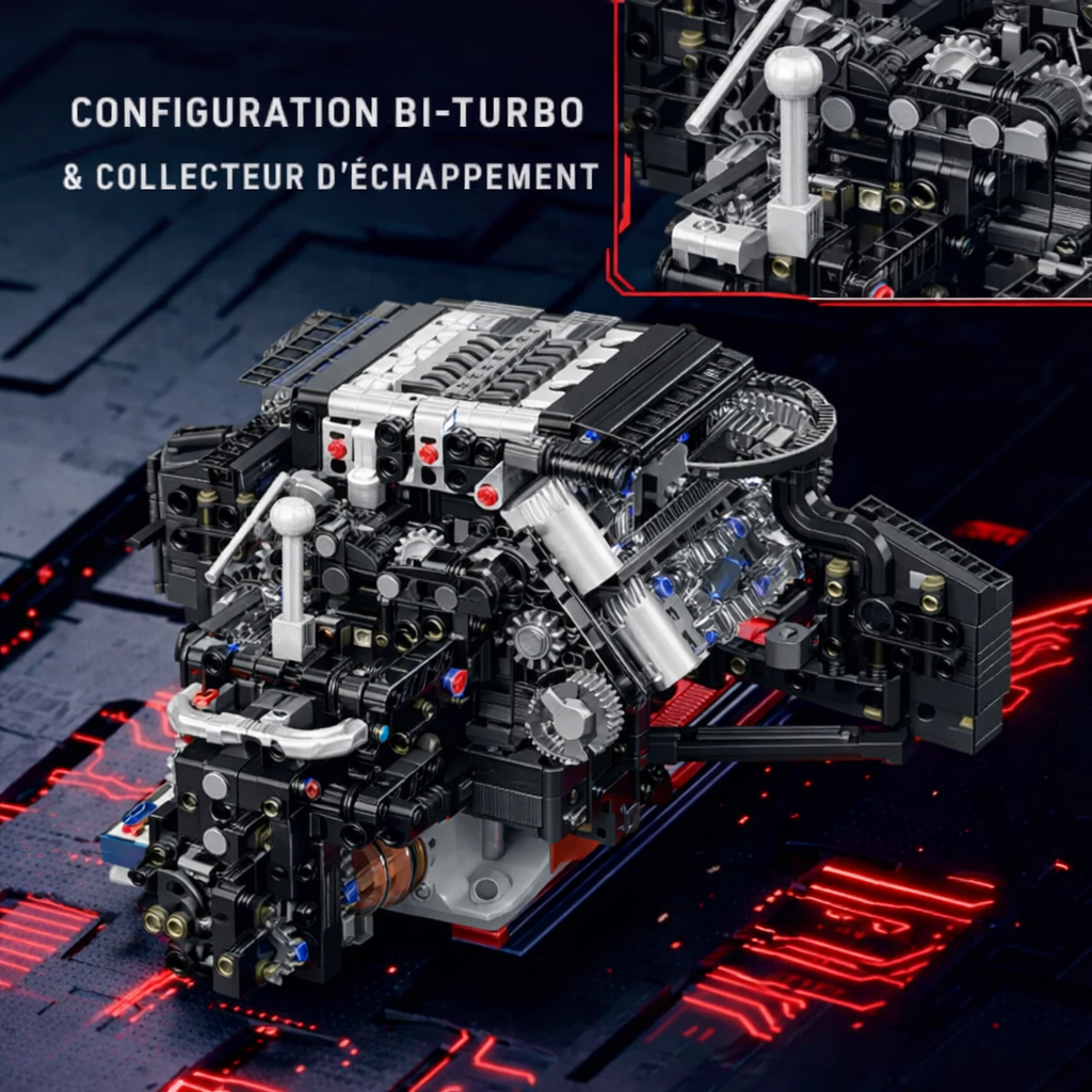 W12 Bi-Turbo Audi A8 & Boite de vitesse Motorisé | 870 pcs