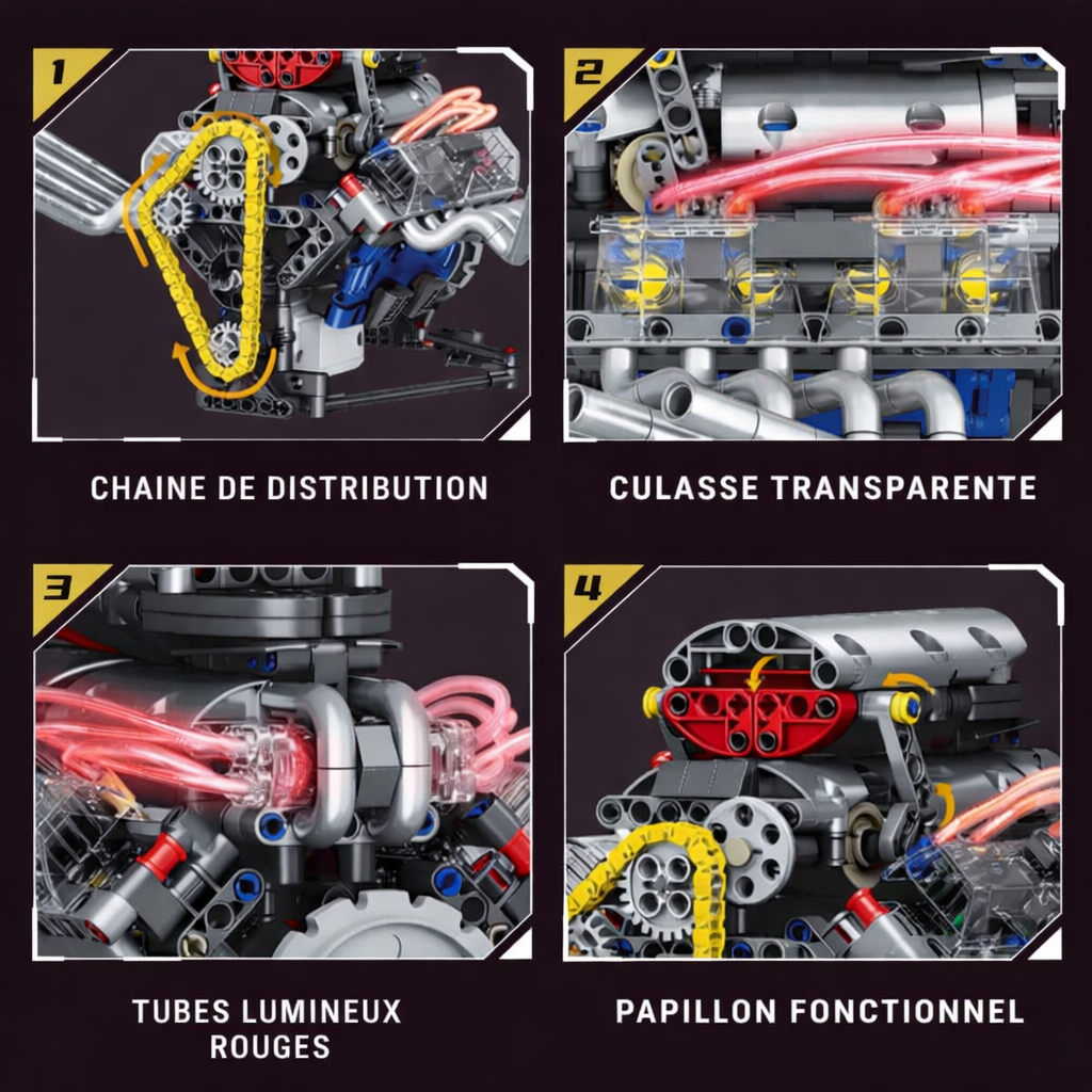 V8 Hot Rod Motorisé | 664 pcs