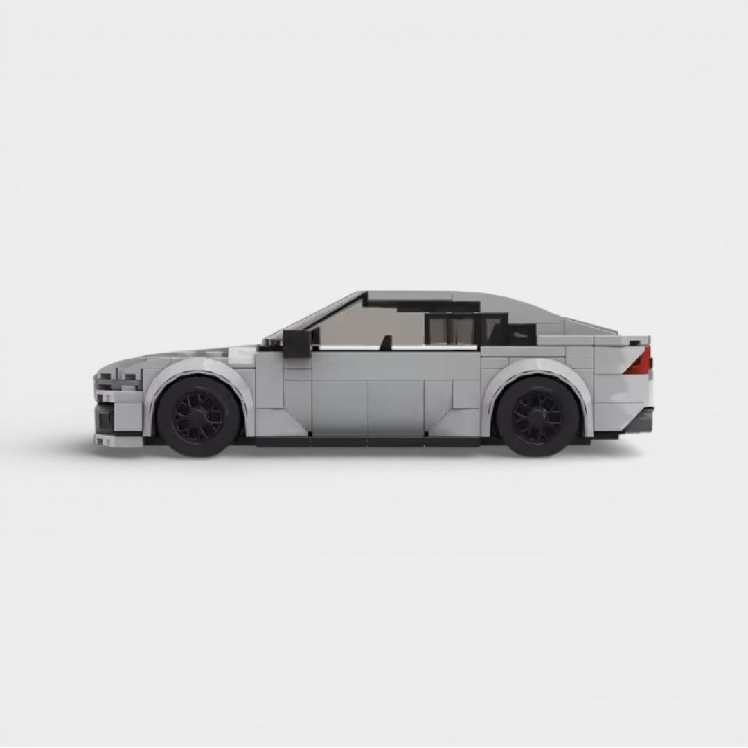 Vue de profil de l'Audi RS7 grise en briques ABS à construire Speedbrick