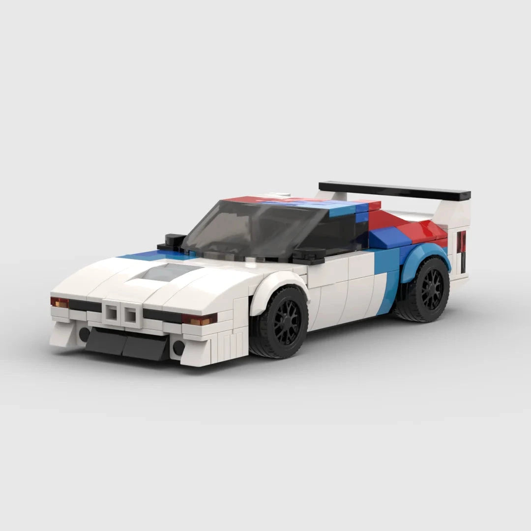 Vue avant de la BMW M1 en briques ABS Speedbrick