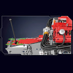 Détail de la boîte de vitesses du moteur V12 Ferrari en briques