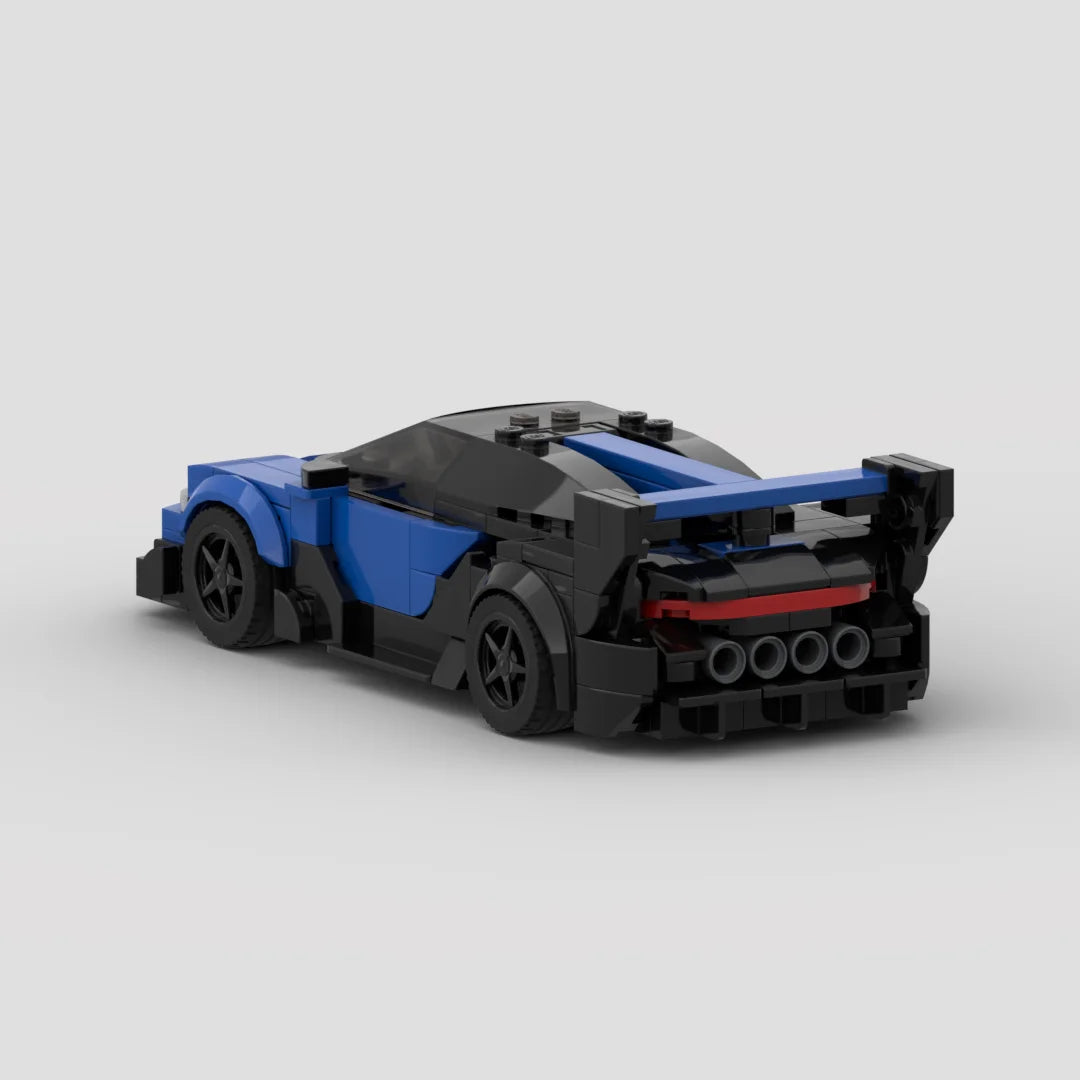 Vue arrière de la Bugatti Vision GT en briques ABS Speedbrick