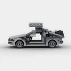 Vue de profil de la DeLorean DMC-12 Retour vers le futur en briques ABS Speedbrick