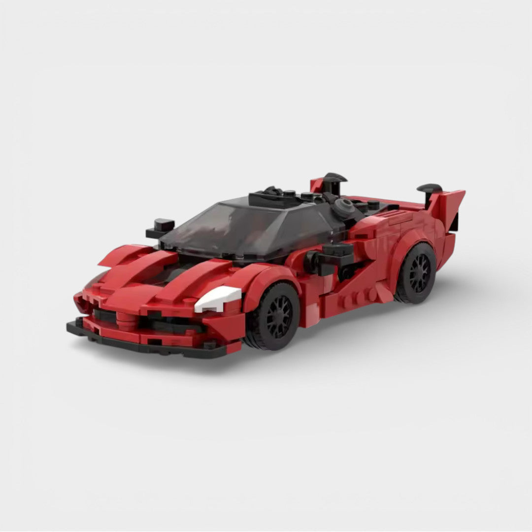 Vue avant Ferrari FXXK en briques ABS à construire Speedbrick