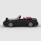 Vue de profil de la Mazda MX5 Miata noire en briques ABS Speedbrick