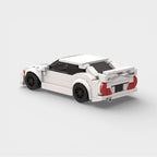 Vue arrière de la Mitsubishi Lancer Evo 5 en briques ABS à construire Speedbrick