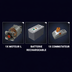 Module moteur L avec batterie rechargeable et commutateur compatible briques