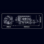 Schéma et dimensions du moteur Scania L6 Turbo Diesel en briques motorisé