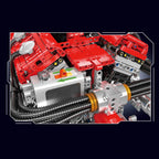 Vue détaillée du mécanisme électrique du moteur V12 Ferrari en briques