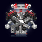 Zoom sur la ventilation du moteur V12 Ferrari en briques motorisé
