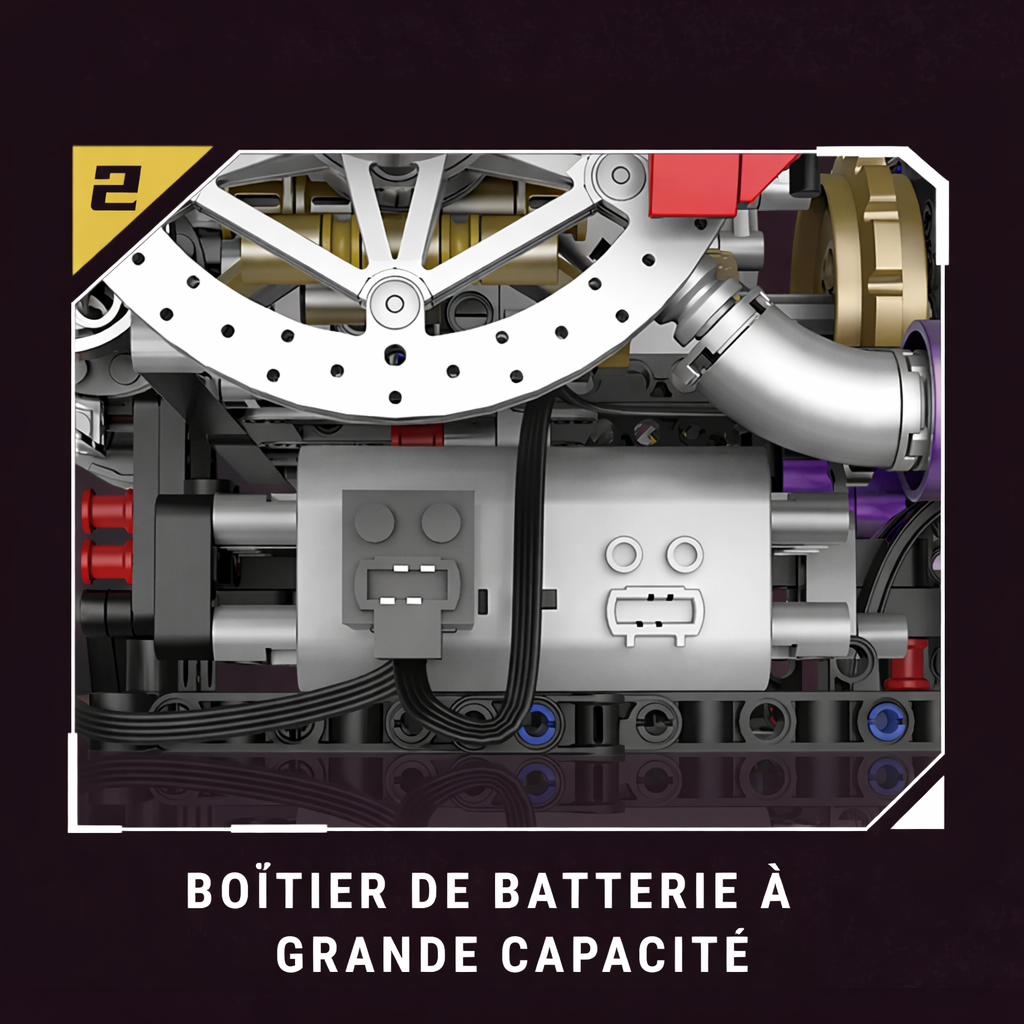 Batterie du moteur V8 Supercar en briques motorisé