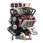 Vue avant du moteur V8 Supercharged en briques motorisé