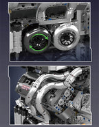 Détails mécaniques du moteur W16 8.0L Bugatti en briques motorisé