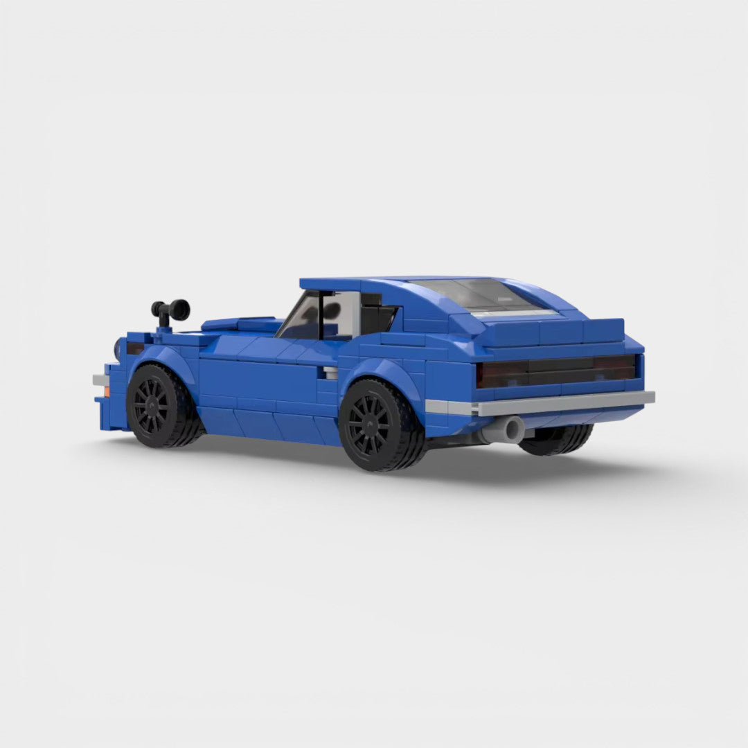 Vue arrière de la Nissan Fairlady 240Z en briques ABS Speedbrick