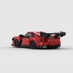 Vue arrière de la Porsche 911 GT3RS rouge en briques ABS Speedbrick