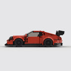Vue de profil de la Porsche 911 GT3RS rouge en briques ABS Speedbrick