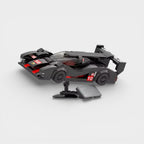 Stand Speedbrick avec voiture exposée en briques exemple d’usage