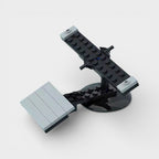 Vue arrière du stand Speedbrick pour exposer une voiture en briques