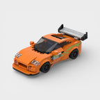 Vue avant de la Toyota Supra MK4 Fast and Furious en briques ABS Speedbrick