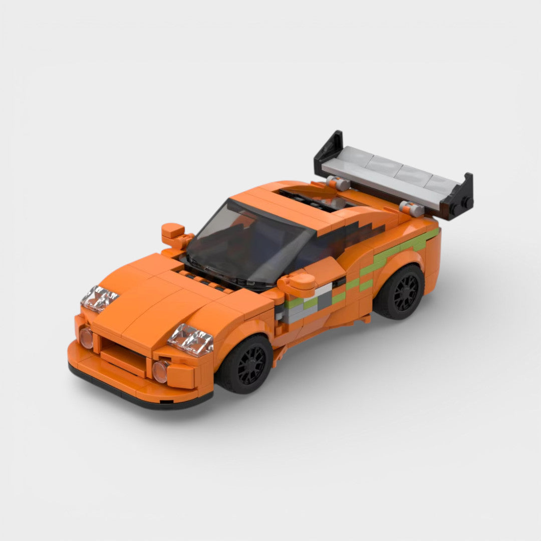 Vue avant de la Toyota Supra MK4 Fast and Furious en briques ABS Speedbrick